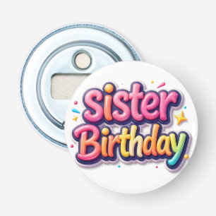 Sister Birthday Rainbow Bubble Gift for Sister Bottle Opener