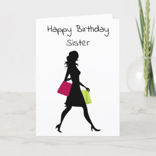 **SISTER** BIRTHDAY WISHES TO TALENTED SHOPPER CARD