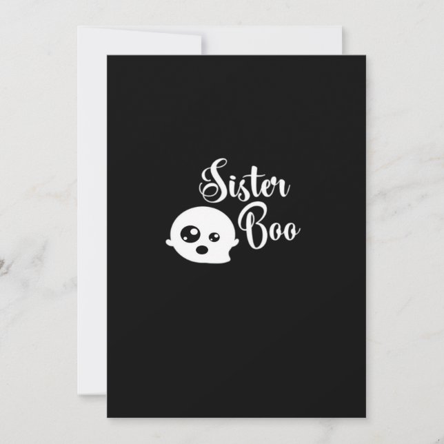 Sister Boo Halloween Classic Look Holiday Card (Front)