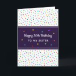Sister Brother 30th or Any Birthday Greeting Card<br><div class="desc">A cool 30th or any age birthday card for anyone... brother,  sister,  aunt,  uncle,  mum,  dad,  cousin,  nephew,  niece and MORE with a multi-coloured and multi-shaped confetti background.  Our text box is a deep plum colour.  Keep our message inside or change to your own words.</div>