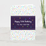 Sister Brother 30th or Any Birthday Greeting Card<br><div class="desc">A cool 30th or any age birthday card for anyone... brother,  sister,  aunt,  uncle,  mum,  dad,  cousin,  nephew,  niece and MORE with a multi-coloured and multi-shaped confetti background.  Our text box is a deep plum colour.  Keep our message inside or change to your own words.</div>