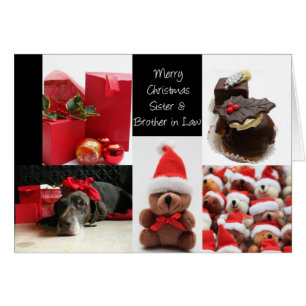 Sister & Brother in Law red christmas collage card