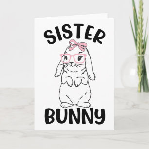 Sister Bunny Siblings Easter Girls Card