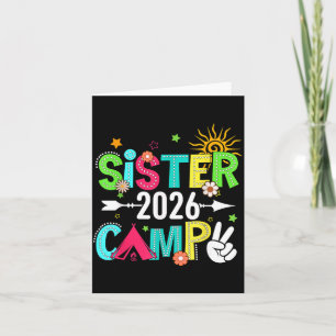 Sister Camp 2026 Family Vacation Summer Camping Card