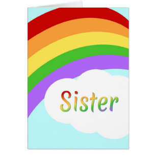 Sister Card With Rainbow