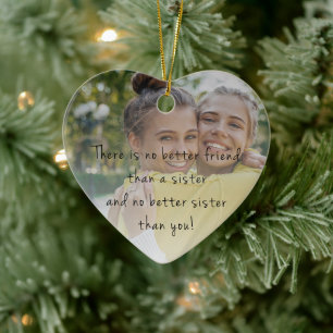 Sister Christmas Ornament - Photo keepsake 2023