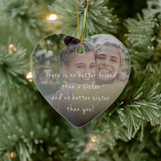 Sister Christmas Ornament - Photo keepsake 2023 (Tree)