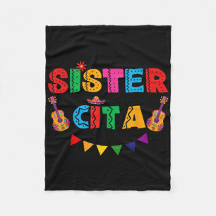 Sister Cita Cinco De Mayo Mexican Party Fiesta Wom Fleece Blanket