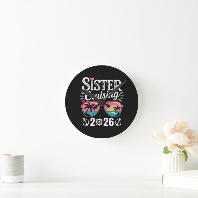 Sister Curising 2026 Round Clock (Home)