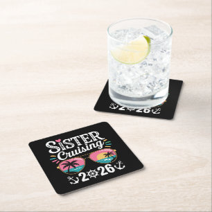 Sister Curising 2026 Square Paper Coaster