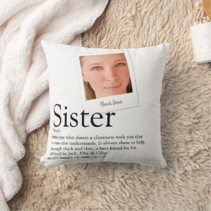 Sister Definition Modern Photo Cushion