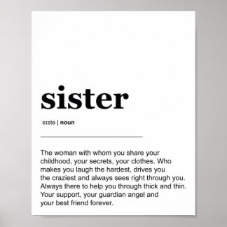 Sister Definition Print