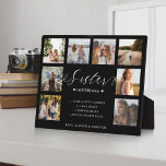 Sister Definition Script Photo Collage Keepsake Plaque<br><div class="desc">Send a beautiful personalised gift to your sister that she'll cherish forever. The plaque is designed like a dictionary definition with "sister" designed in a beautiful handwritten script style. Special personalised photo collage photo block to display your own special family photos and memories. Our design features a simple 8 photo...</div>