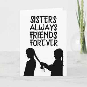 SISTER FRIENDS BLANK INSIDE GREETING CARDS