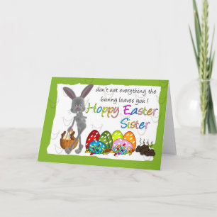 Sister Fun Humourous Easter Greeting Card