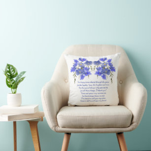 Sister Gift, Elegant Flowers & Poem Cushion