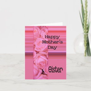 Sister  Happy Mother's Day rose card
