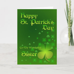 Sister, Happy St Patrick's day card