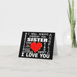 Sister I Love You Card