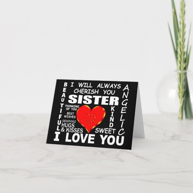 Sister I Love You Card (Front)