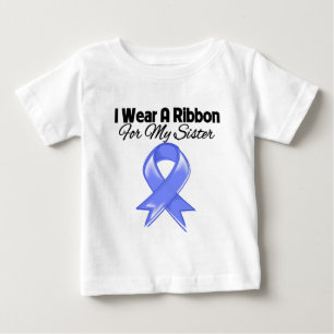 Sister - I Wear Periwinkle Ribbon Baby T-Shirt