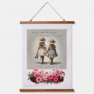 SISTER, I'll always be here, Sister Love Hanging Tapestry