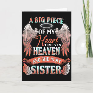 Sister In Heaven Birthday Shirt, Missing My Sister Card