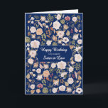 Sister in Law Birthday Scattered Flowers  Card<br><div class="desc">Happy birthday to your sister in law. This birthday card captures the timeless beauty of roses in full bloom,  intertwined with graceful leaves. The design evokes a sense of classic charm and elegance,  making it a wonderful way to convey your warmest birthday greetings to someone special.</div>