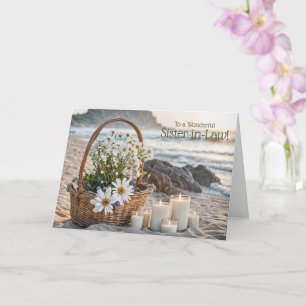 Sister in Law Happy Mothers Day Basket of Flowers  Card