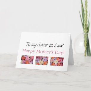 Sister in Law  Happy Mother's Day rose card