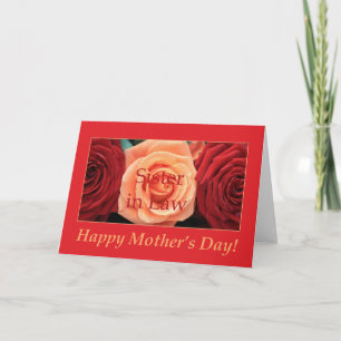 Sister in Law  Happy Mother's Day rose card