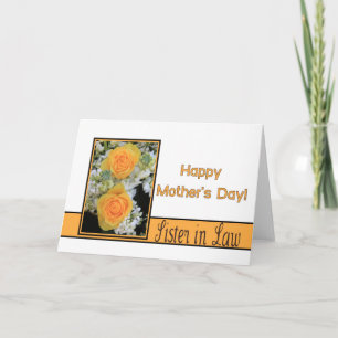 Sister in Law  Happy Mother's Day rose card