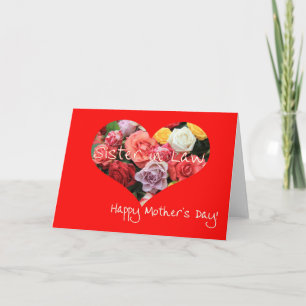 Sister in Law  Happy Mother's Day rose card