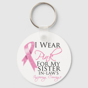 Sister-in-Law Inspiring Courage Breast Cancer Key Ring
