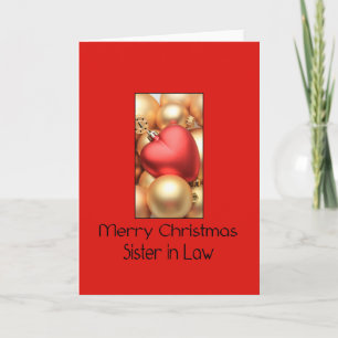 Sister in Law Merry Christmas card