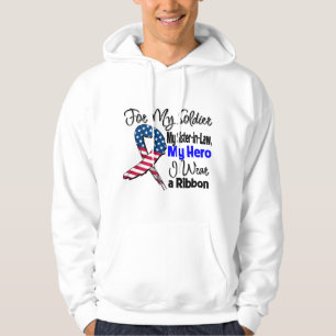 Sister-in-Law - My Soldier, My Hero Patriotic Ribb Hoodie