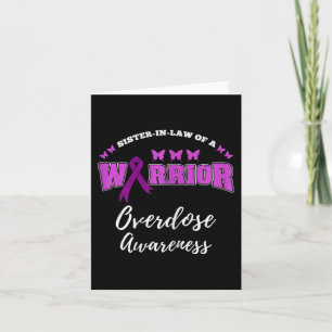 Sister In Law Of A Warrior Overdose Awareness  Card