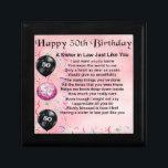 Sister in Law Poem - 50th Birthday Gift Box<br><div class="desc">A great gift for a sister in law on her 50th birthday</div>