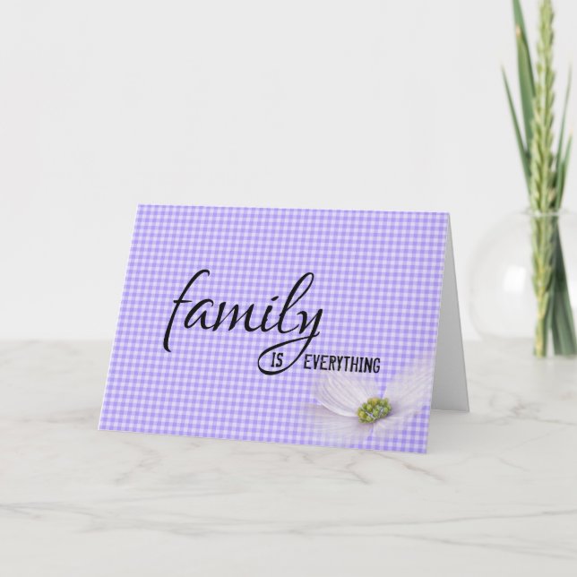 Sister In Law Purple Gingham Birthday Card (Front)