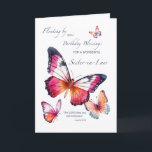 Sister in Law Religious Birthday to Butterflies Card<br><div class="desc">This soft and uplifting birthday card for a Sister-in-Law features delicate watercolor butterflies in pretty shades of blush and lavender. The elegant script and verse from Numbers 6:24 bring a spiritual tone of warmth and gratitude. Celebrate her with beauty, grace, and a message that honours both her birthday and your...</div>
