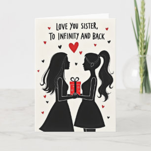 Sister Infinity Hearts Card