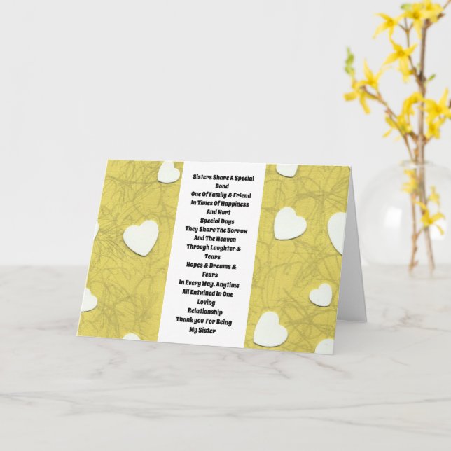 Sister Inspirational Card (Yellow Flower)