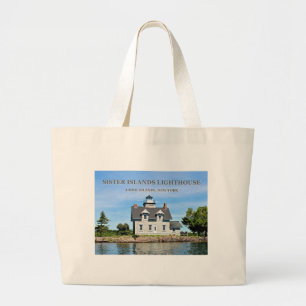 Sister Islands Lighthouse, New York Jumbo Tote Bag