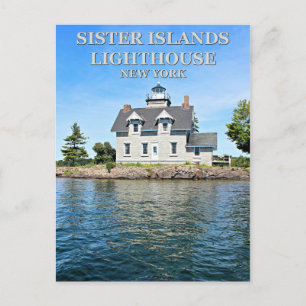 Sister Islands Lighthouse, New York Postcard