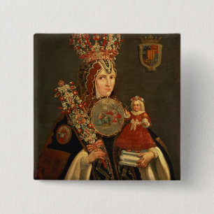 Sister Juana, Grand daughter of D. de Cortes 15 Cm Square Badge