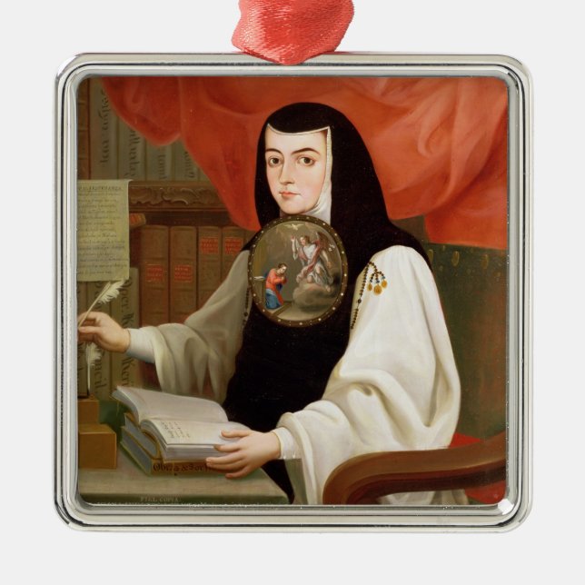 Sister Juana Ines de la Cruz Metal Ornament (Front)