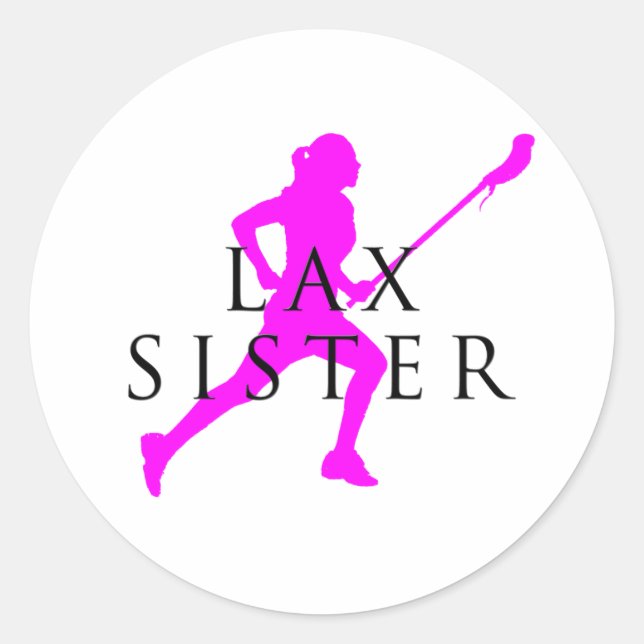 Sister Lax? Classic Round Sticker (Front)