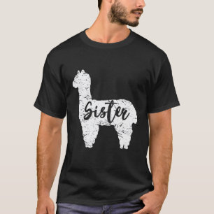 Sister Llama Cute Alpaca Animal Lover Llama Lover T-Shirt