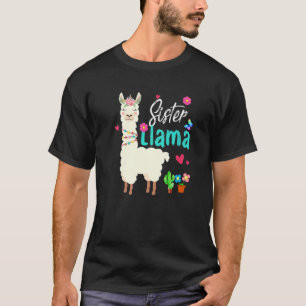 Sister Llama Mother's Day Women Birthday T-Shirt