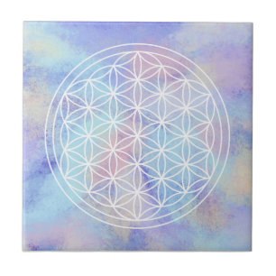 Sister Love – Sacred Geometry Flower of Life Ceramic Tile